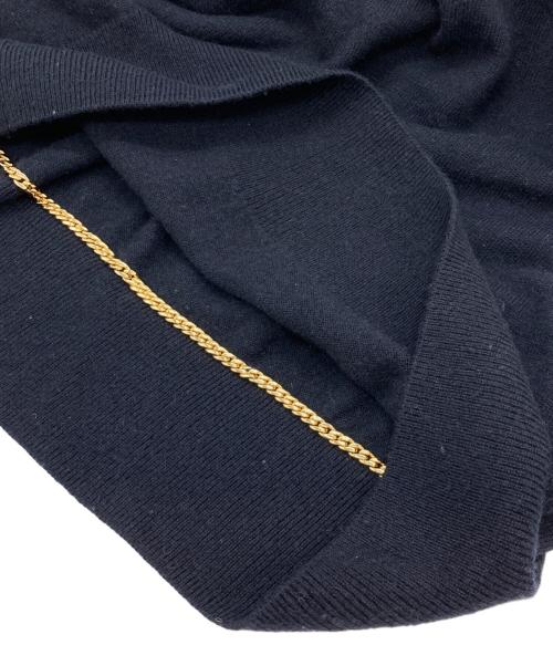 CELINE（セリーヌ）CELINE (セリーヌ) フィービー期トリオンフ刺繍カシミヤクルーネックニット ネイビー サイズ:Mの古着・服飾アイテム
