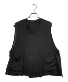 mizuiro-ind（ミズイロインド）の古着「クルーネックショートベスト」｜ブラック