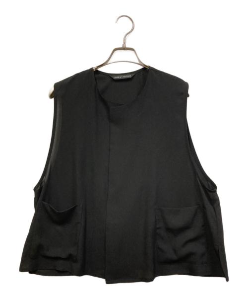 mizuiro-ind（ミズイロインド）mizuiro-ind (ミズイロインド) クルーネックショートベスト ブラック サイズ:SIZE Freeの古着・服飾アイテム