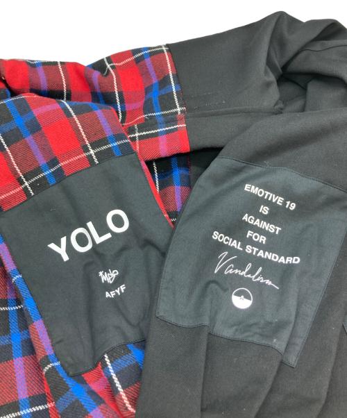 rovtski（ロフトスキー）rovtski (ロフトスキー) HEAVY CHECKPATCH LONG ブラック サイズ:FREEの古着・服飾アイテム