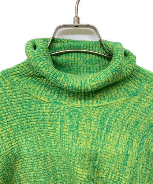 LE CIEL BLEU（ルシェルブルー）LE CIEL BLEU (ルシェルブルー) Rib Cropped Knit Tops グリーン サイズ:36の古着・服飾アイテム