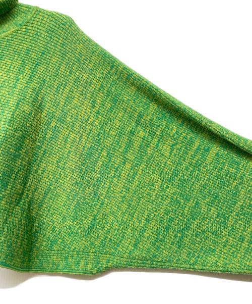 LE CIEL BLEU（ルシェルブルー）LE CIEL BLEU (ルシェルブルー) Rib Cropped Knit Tops グリーン サイズ:36の古着・服飾アイテム