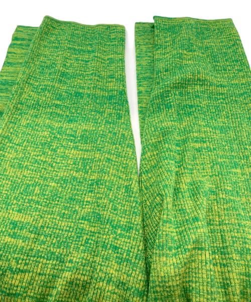 LE CIEL BLEU（ルシェルブルー）LE CIEL BLEU (ルシェルブルー) Rib Cropped Knit Tops グリーン サイズ:36の古着・服飾アイテム