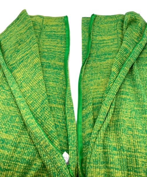 LE CIEL BLEU（ルシェルブルー）LE CIEL BLEU (ルシェルブルー) Rib Cropped Knit Tops グリーン サイズ:36の古着・服飾アイテム