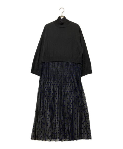 ZUCCA（ズッカ）ZUCCA (ズッカ) ドッキングワンピース ブラック サイズ:Mの古着・服飾アイテム