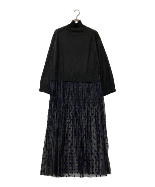 ZUCCA（ズッカ）ZUCCA (ズッカ) ドッキングワンピース ブラック サイズ:Mの古着・服飾アイテム