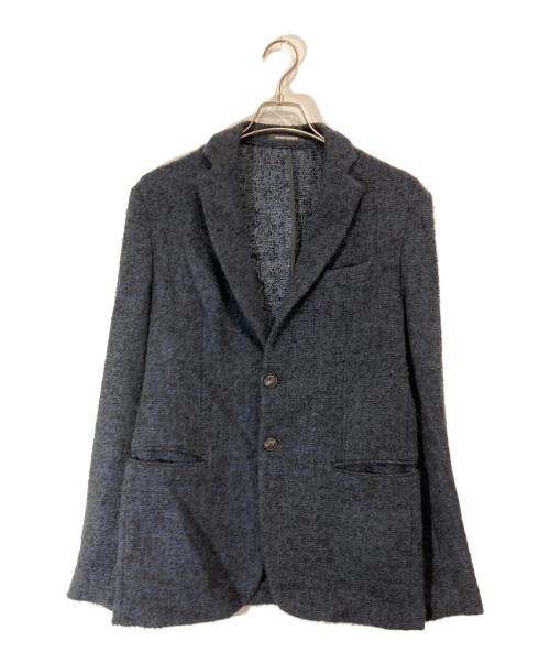 EMPORIO ARMANI（エンポリオアルマーニ）EMPORIO ARMANI (エンポリオアルマーニ) アルパカ混ツイードジャケット ネイビー サイズ:SIZE 46の古着・服飾アイテム