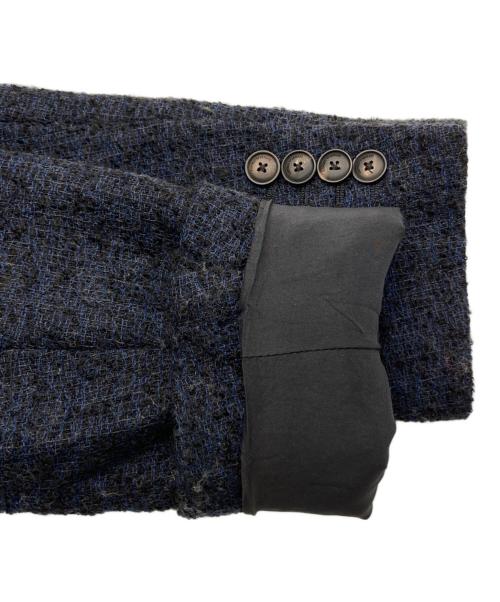 EMPORIO ARMANI（エンポリオアルマーニ）EMPORIO ARMANI (エンポリオアルマーニ) アルパカ混ツイードジャケット ネイビー サイズ:SIZE 46の古着・服飾アイテム