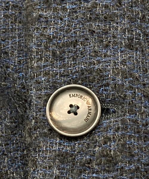 EMPORIO ARMANI（エンポリオアルマーニ）EMPORIO ARMANI (エンポリオアルマーニ) アルパカ混ツイードジャケット ネイビー サイズ:SIZE 46の古着・服飾アイテム
