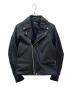 green label relaxing（グリーンレーベルリラクシング）の古着「SOFT/COWダブルライダースジャケット」｜ブラック