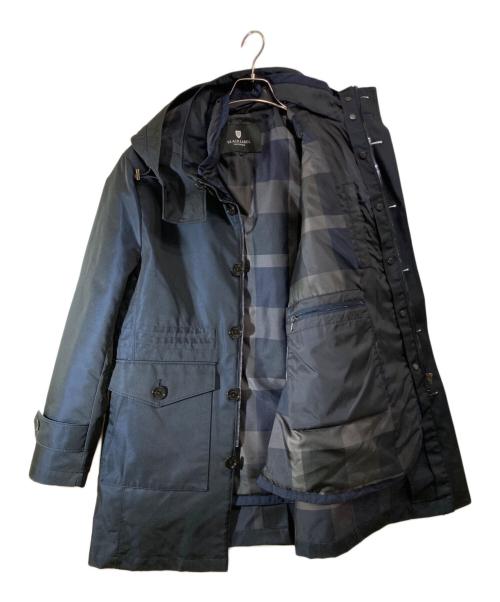 BLACK LABEL CRESTBRIDGE（ブラックレーベル クレストブリッジ）BLACK LABEL CRESTBRIDGE (ブラックレーベル クレストブリッジ) スタンドカラーコート ネイビー サイズ:Lの古着・服飾アイテム