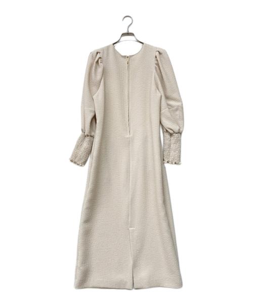 Noble（ノーブル）Noble (ノーブル) クレープマテリアルボリュームスリーブワンピース ベージュ サイズ:-の古着・服飾アイテム