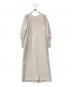 Noble（ノーブル）の古着「クレープマテリアルボリュームスリーブワンピース」｜ベージュ