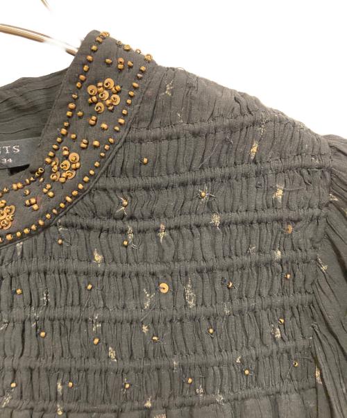 ALL SAINTS（オールセインツ）ALL SAINTS (オールセインツ) ビジューブラウス ブラック サイズ:SIZE 34の古着・服飾アイテム