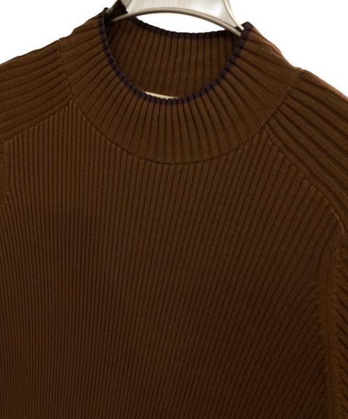 DES PRES（デ プレ）DES PRES (デ プレ) ウーステッドウールリブ フレアワンピース ブラウン サイズ:36の古着・服飾アイテム