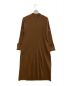DES PRES（デ プレ）の古着「ウーステッドウールリブ フレアワンピース」｜ブラウン