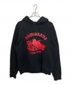 DSQUARED2ディースクエアード）の古着「CUZCOパーカー」｜ブラック×レッド
