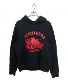DSQUARED2（ディースクエアード）の古着「CUZCOパーカー」｜ブラック×レッド