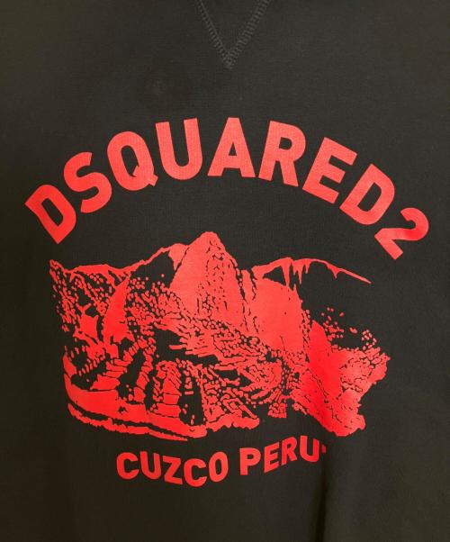 DSQUARED2（ディースクエアード）DSQUARED2 (ディースクエアード) CUZCOパーカー ブラック×レッド サイズ:XLの古着・服飾アイテム