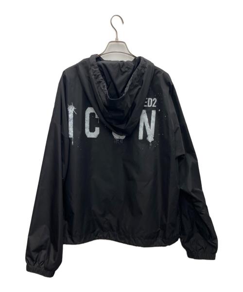DSQUARED2（ディースクエアード）DSQUARED2 (ディースクエアード) ICON SPRAY マウンテンパーカー ブラック サイズ:Lの古着・服飾アイテム