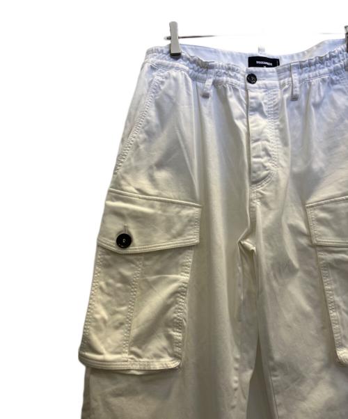 DSQUARED2（ディースクエアード）DSQUARED2 (ディースクエアード) カーゴパンツ ホワイト サイズ:48の古着・服飾アイテム