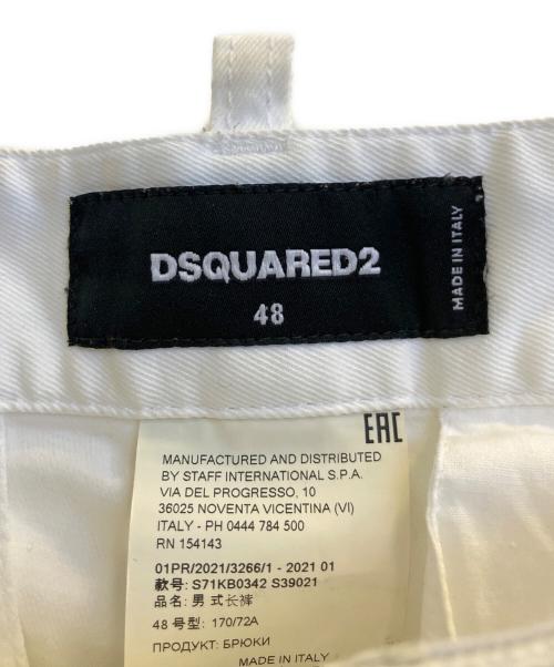 DSQUARED2（ディースクエアード）DSQUARED2 (ディースクエアード) カーゴパンツ ホワイト サイズ:48の古着・服飾アイテム