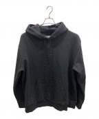 MM6 Maison Margielaエムエムシックスメゾンマルジェラ）の古着「ロゴ刺繍フーディ」｜ブラック