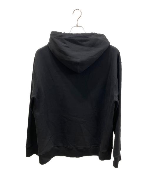 MM6 Maison Margiela（エムエムシックスメゾンマルジェラ）MM6 Maison Margiela (エムエムシックスメゾンマルジェラ) ロゴ刺繍フーディ ブラック サイズ:Mの古着・服飾アイテム