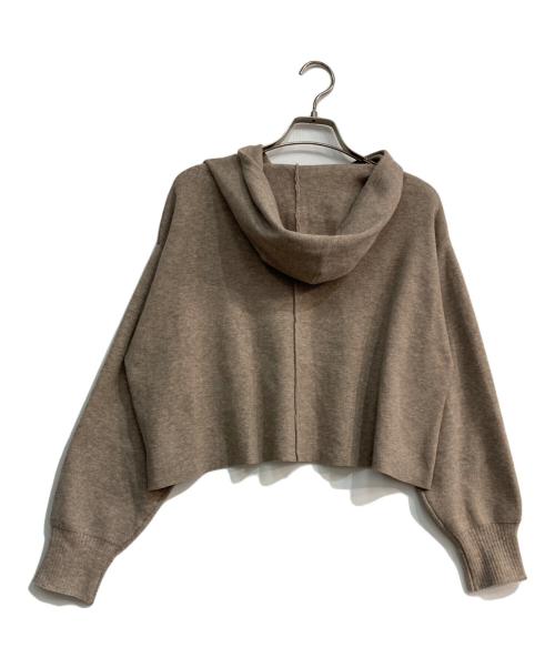 COCODEAL（ココディール）COCODEAL (ココディール) ショートフードニット×ワッシャーサテンワンピース グレージュ サイズ:2 未使用品の古着・服飾アイテム