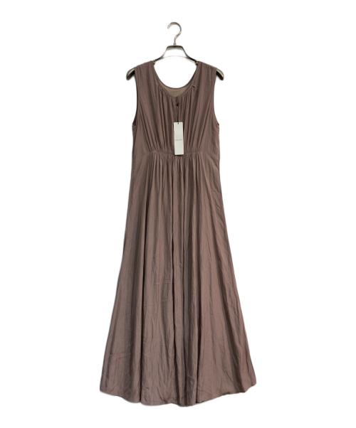 COCODEAL（ココディール）COCODEAL (ココディール) ショートフードニット×ワッシャーサテンワンピース グレージュ サイズ:2 未使用品の古着・服飾アイテム