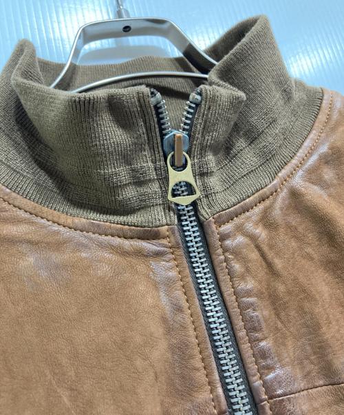 SCOTCH & SODA（スコッチアンドソーダ）SCOTCH & SODA (スコッチアンドソーダ) レザージャケット ブラウン サイズ:XXLの古着・服飾アイテム