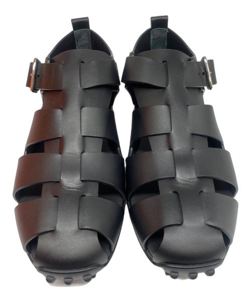 HERMES（エルメス）HERMES (エルメス) インセット グルカサンダル ブラック サイズ:42の古着・服飾アイテム