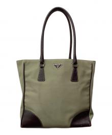 PRADA（プラダ）の古着「キャンバストートバッグ」｜カーキ
