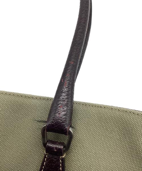 PRADA（プラダ）PRADA (プラダ) キャンバストートバッグ カーキの古着・服飾アイテム