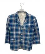 COMME des GARCONS HOMME PLUSコムデギャルソンオムプリュス）の古着「チェックテーラードジャケット」｜ネイビー