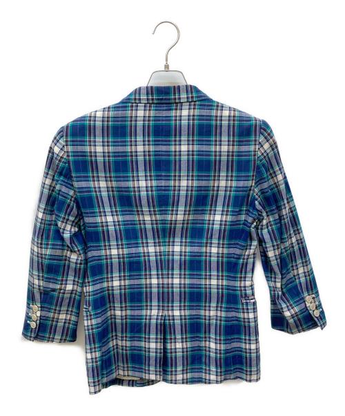COMME des GARCONS HOMME PLUS（コムデギャルソンオムプリュス）COMME des GARCONS HOMME PLUS (コムデギャルソンオムプリュス) チェックテーラードジャケット ネイビー サイズ:Sの古着・服飾アイテム