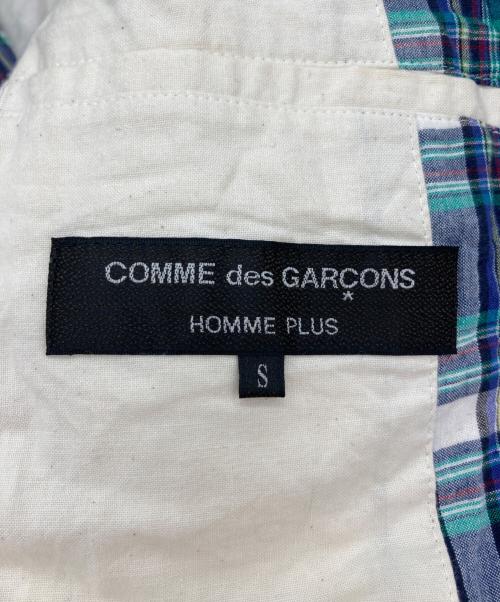 COMME des GARCONS HOMME PLUS（コムデギャルソンオムプリュス）COMME des GARCONS HOMME PLUS (コムデギャルソンオムプリュス) チェックテーラードジャケット ネイビー サイズ:Sの古着・服飾アイテム