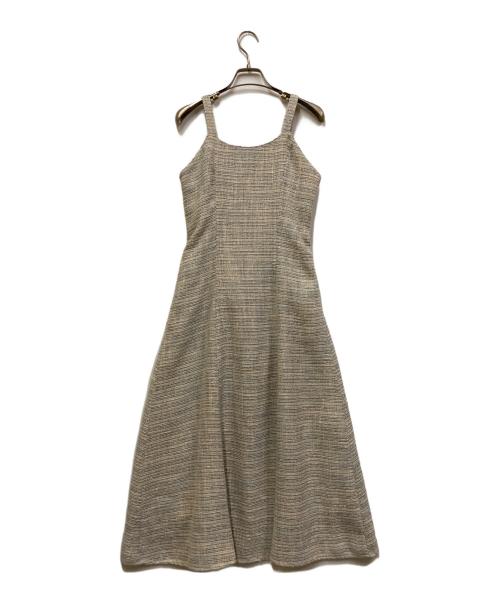 Swingle（スウィングル）Swingle (スウィングル) ツイードジャケット&ワンピースセットアップ サックス サイズ:SIZE Mの古着・服飾アイテム