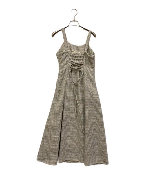 Swingle（スウィングル）Swingle (スウィングル) ツイードジャケット&ワンピースセットアップ サックス サイズ:SIZE Mの古着・服飾アイテム