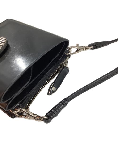 TOGA PULLA（トーガ プルラ）TOGA PULLA (トーガ プルラ) Leather Shoulder Wallet ブラックの古着・服飾アイテム