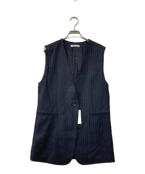 Plage（プラージュ）Plage (プラージュ) 22AW Collarless Long ベスト ブラック サイズ:36の古着・服飾アイテム