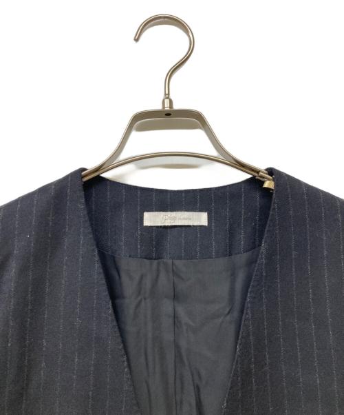 Plage（プラージュ）Plage (プラージュ) 22AW Collarless Long ベスト ブラック サイズ:36の古着・服飾アイテム