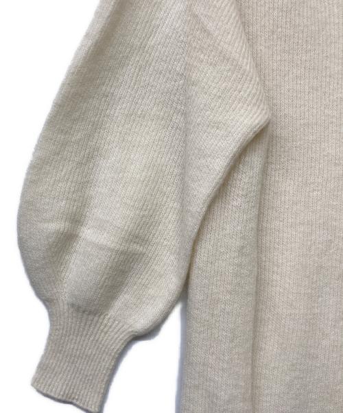 uca（ウカ）uca (ウカ) アルパカブレンドドッキングニットワンピース ホワイト サイズ:FREEの古着・服飾アイテム