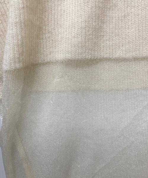 uca（ウカ）uca (ウカ) アルパカブレンドドッキングニットワンピース ホワイト サイズ:FREEの古着・服飾アイテム