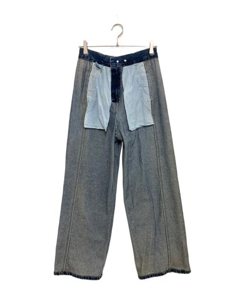 OHOTORO（オオトロ）OHOTORO (オオトロ) curve wide jeans インディゴ サイズ:Mの古着・服飾アイテム