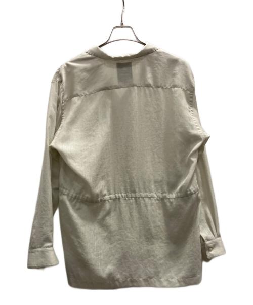 MAISON SPECIAL（メゾンスペシャル）MAISON SPECIAL (メゾンスペシャル) Calendering Triacetate Dress-Over Open Collar Shirt ベージュ サイズ:-の古着・服飾アイテム