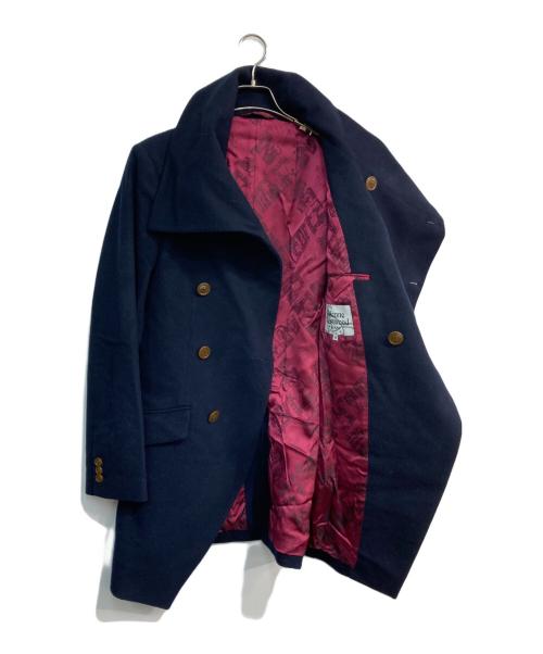 Vivienne Westwood man（ヴィヴィアン ウェストウッド マン）Vivienne Westwood man (ヴィヴィアン ウェストウッド マン) 変形ウールコート ネイビー サイズ:48の古着・服飾アイテム