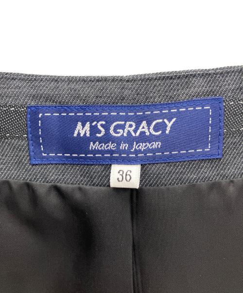 M'S GRACY（エムズグレイシー）M'S GRACY (エムズグレイシー) カメリアジップジャンパースカート ブラック サイズ:36の古着・服飾アイテム