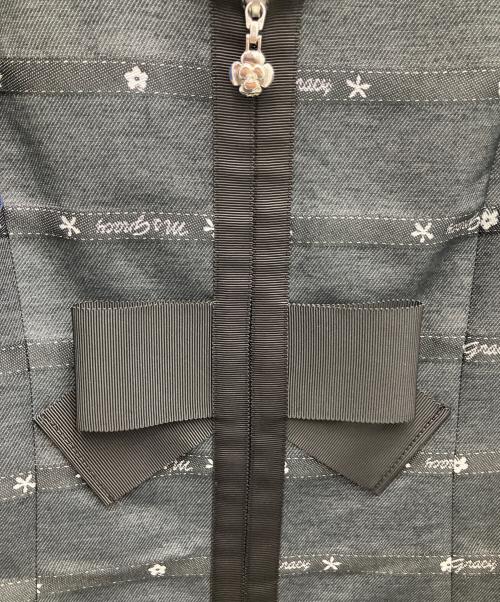 M'S GRACY（エムズグレイシー）M'S GRACY (エムズグレイシー) カメリアジップジャンパースカート ブラック サイズ:36の古着・服飾アイテム