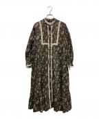 Jane Marpleジェーンマープル）の古着「FOREST DELIGHTSガーデンドレス」｜ブラウン